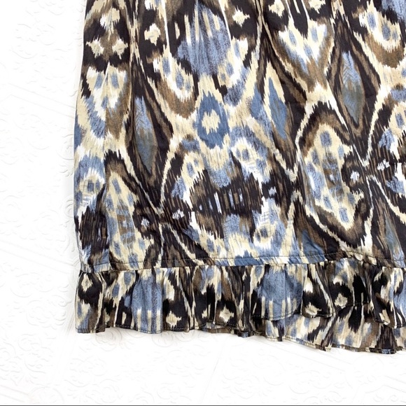 Sanctuary Silk Ikat Pattern Bell Sleeve Dress M - Picture 7 of 7